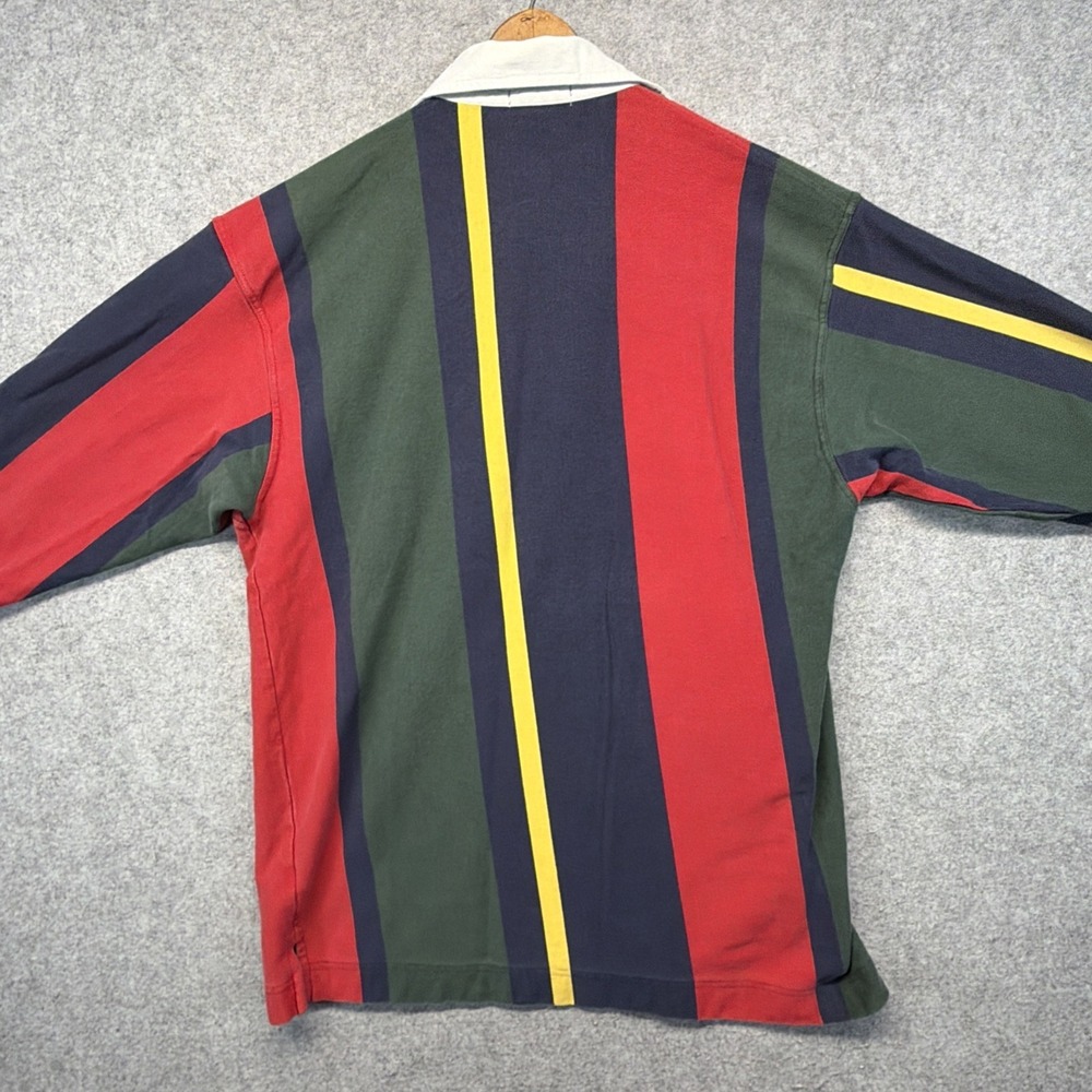 Nautica Polo Shirt Men XL Multicolor Striped Rugby Long Sleeve Color Block - Picture 7 of 7